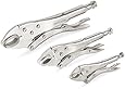 TEKTON 3730 Curved Jaw Locking Pliers Set, 3-Piece