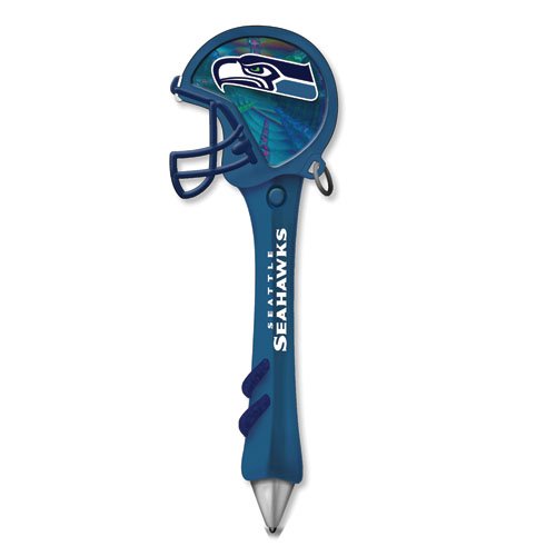 Pack of 6 NFL Seattle Seahawks Light-Up Mirrored Helmet Office Pens