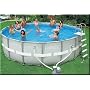 Intex Ultra Metal Frame Pool w/ New Child Safety Barrier Ladder - 18' x 52" complete set