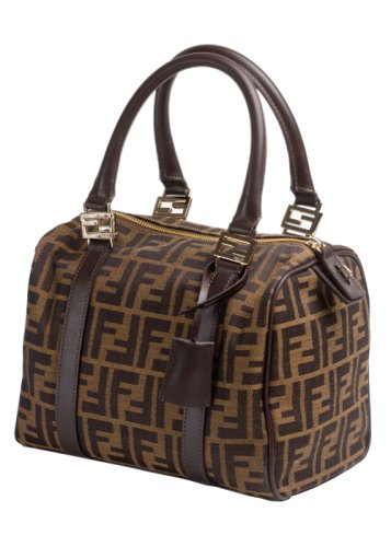 Fendi Mini Duffle Bag-Zucchini Gold Print - 8BL068