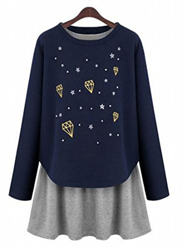 SCREW DRIVE レイヤード ふんわり Aライン 二点セット XL ネイビー