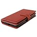 Galaxy Core Prime Case, TabPow 9 Card Slot Series - Wallet Folio PU Leather Case Cover With Detachable Magnetic Hard Case For Samsung Galaxy Core Prime G360, Brown