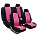 Read FH-FB105114 Classic Suede Car Seat Covers Pink / Black color Details FH-FB105114 Classic Suede Car Seat Covers Pink / Black color