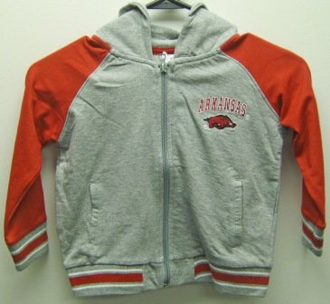Buy Arkansas Razorbacks Toddler Full Zip Hooded Fleece by Colosseum