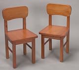 Pair Round Chairs-Honey