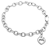 Sterling Silver Mother & Child Charm Bracelet by Janel Russell, 7.5