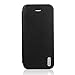 Iphone 5,5S,SE Slim Case, Befen Soft Genuine Leather Flip Slim Case, Stand Feature for Apple iPhone 5 / iPhone 5S / iPhone SE - Black