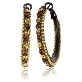 Chamak by priya kakkar Hoop With Crystal And Metal 