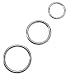 Spartacus Metal Cock Ring, Chrome, 3-Pack