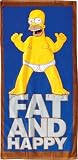 Produkt-Bild: United Labels AG 806125 - Simpsons "Fat and Happy" Badetuch 75 x 150 cm