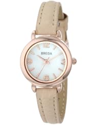 Breda Womens 1633-rose/nude Julia Mini Case Slim faux leather Watch