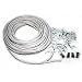 HDinterconnects 25m WHITE wf65 twin coax Wiring kit for Dish LNB to Sky+ SkyHD Freesat satellite receiver Foxsat HD PVR