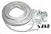 Sky+ SkyHD 25m WHITE wf65 twin coax Wiring kit for Dish LNB to satellite receiver Foxsat Freesat HD PVR  from HDinterconnects