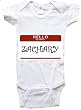 HELLO MY NAME IS ZACHARY - Name-series - White Or Blue Onesie / Baby T-shirt