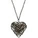 Wire Wrapped Heart Necklace In Hematite