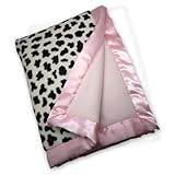 The Babymio Collection Mooky the Cow Blanket, Pink/Black/White