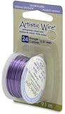 Artistic Wire 24-Gauge Silver Plated Amethyst Wire, 10-Yards