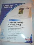 Custom Photo Calendar Kit, 1 Kit, 15 Sheets