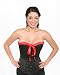 Heavy Black Satin Corset with Red Trim REAL Authentic Corset Sizes 34 - 38
