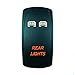 STVMotorsports Laser Orange Rocker Switch Rear Lights 20A 12V On/Off LED Lights