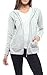 Lightweight Cotton Full Zip Up Pullover Sweatshirt Hoodies w EttelLut Hair Band Gray L