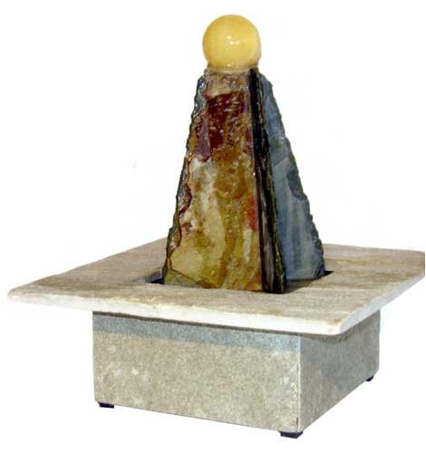 Pyramid Moving Ball Slate Fountain