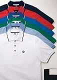 BMW Mens Tipped Polo Navy L