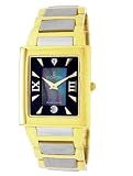 Le Chateau Mens 1816LCMTT_BLK Diamond Accented Two-Tone Watch
