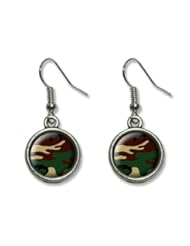 Jewelry: Camouflage Army Soldier Novelty Dangling Dangle Drop Charm Earrings - Graphics and More