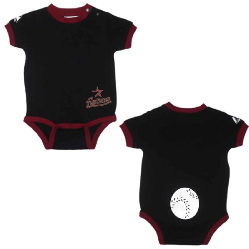 Authentic MLB Houston Astros Baby / Infant One-Piece Bodysuit / Romper / Onesie - Black (Size: 6/9)