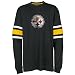 Pittsburgh Steelers End of Line Long Sleeve Top, Large