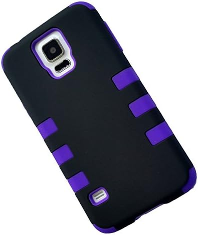 Galaxy S5 Phone Case, Sleekarmor Colorful Heavy Duty Shock Proof Protective Cover for Samsung Galaxy S5 - 2014 (Purple)