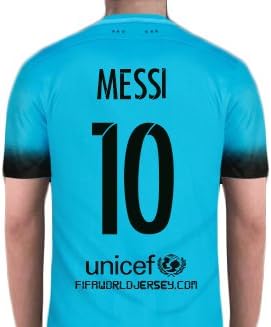 Messi #10 Club &amp; International Kits Adult "Jersey &amp; Short" (XL, Club 2015/2016 3RD (AUTHENTIC))