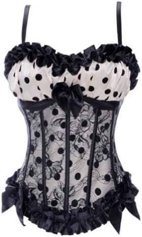 QinYing Women Chiffon Bowknot Corset Vest with Cups Plus Size Busiter S-6XL