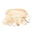 G by GUESS Multi Charm Bangle Set, GOLD