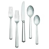 Waterford Stainless Lismore Bead 5 Pc Flatware Place Setting