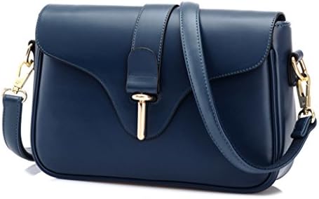Outdoor Small Square Bag by Eyedow Kingdom PU Leather Handbags Crossbody Shoulder Pretty Girls and Women (Navyblue)