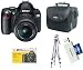 Nikon D60 10.2MP Digital SLR Camera with 18-55mm F/3.5-5.6G AF-S Lens + Transcend 8GB SDHC6 W/ High Speed Card Reader + Samsonite Gadget Camera Bag + Nikon EN-EL9 + Samsonite Tripod 1100 + Nikon Extended 2-Year Warranty