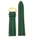 Watch Band Genuine Leather 18mm Green Double Padded