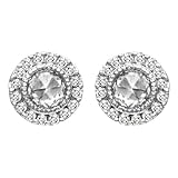 14k White or Yellow Gold Rose Cut Diamond Earring (1 cttw, H-I Color, SI2 Clarity)