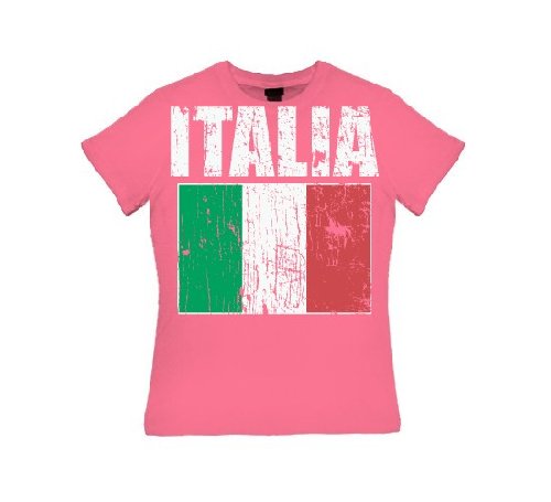 Italy Soccer - Pink - Womens Fit T-Shirt