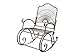International Caravan Iron Bronze Patio Rocking Chair