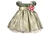 Sweet Heart Rose Velvet and Organza Dress, Sage, 24 Months