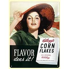 Kellogg's Flavor Does It Blechschild, 30 x 40 cm