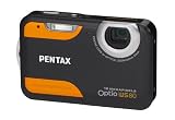 Pentax Optio WS80 10MP Waterproof Digital Camera with 5x Internal Optical Zoom and 2.7-inch LCD (Black and Orange)