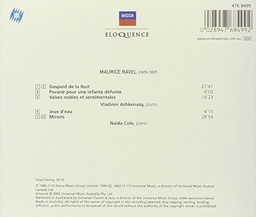 Ravel: Gaspard de la Nuit; Pavane pour une infante défunte; etc.