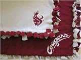 Washington State Cougars Hand-Tied Fleece 67x55 NCAA Collegiate Blanket