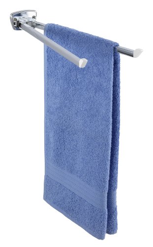 Wenko 17875100 Handtuchhalter Basic - 2 bewegliche, eckige Arme, Edelstahl gl&auml;nzend, rostf Preisvergleich