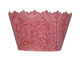 Celtic Raspberry Pink / Red Henna Patterned Cupcake Wrappers - Set of 12 - Fun Supply for Any Celebration