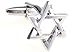 MRCUFF Star of David Pair Cufflinks in a Presentation Gift Box & Polishing Cloth